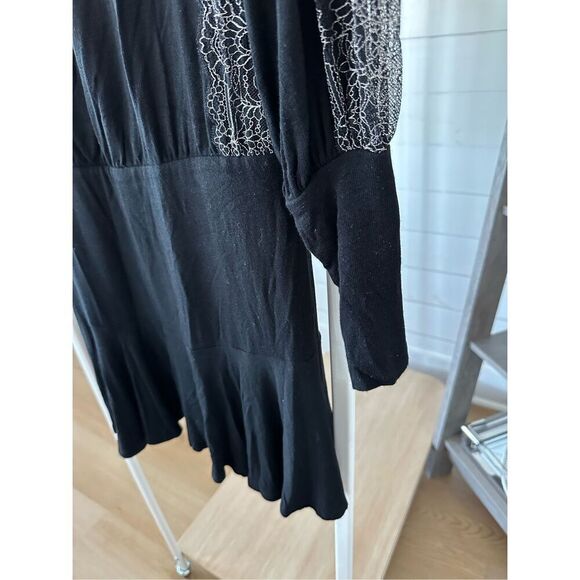 Bailey 44 Dominique Dress Women’s S black NWT Whimsygoth Fairygoth Witchy‎ - Picture 4 of 13